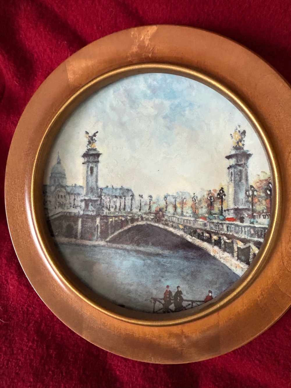 Le pont Alexandre 3 porcelain plate